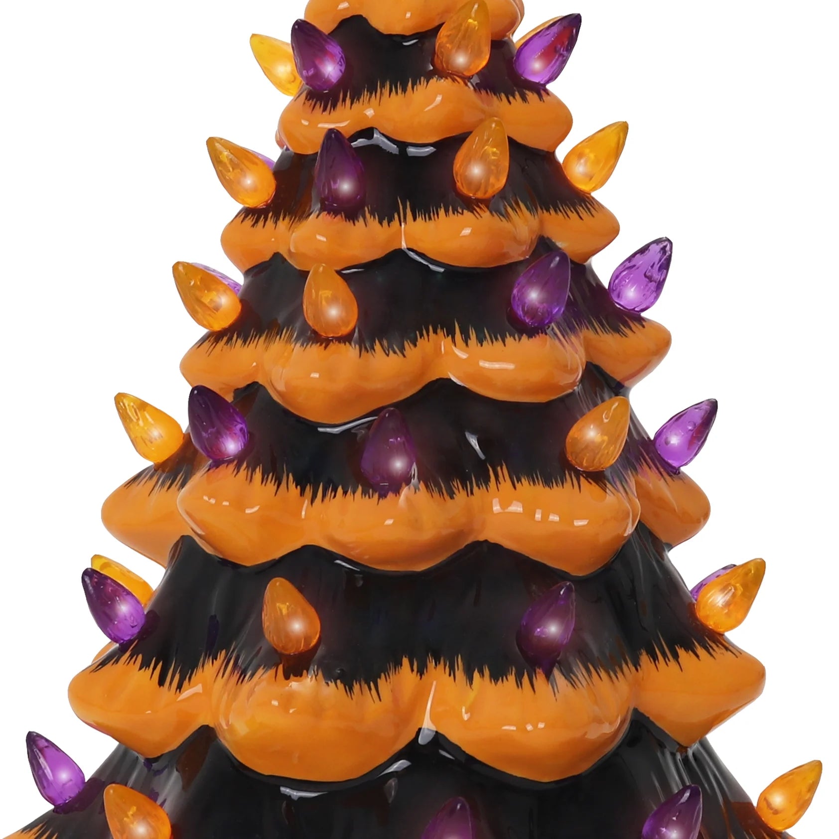 Halloween Ceramic Lighted Christmas Tree - Halloween Decoration