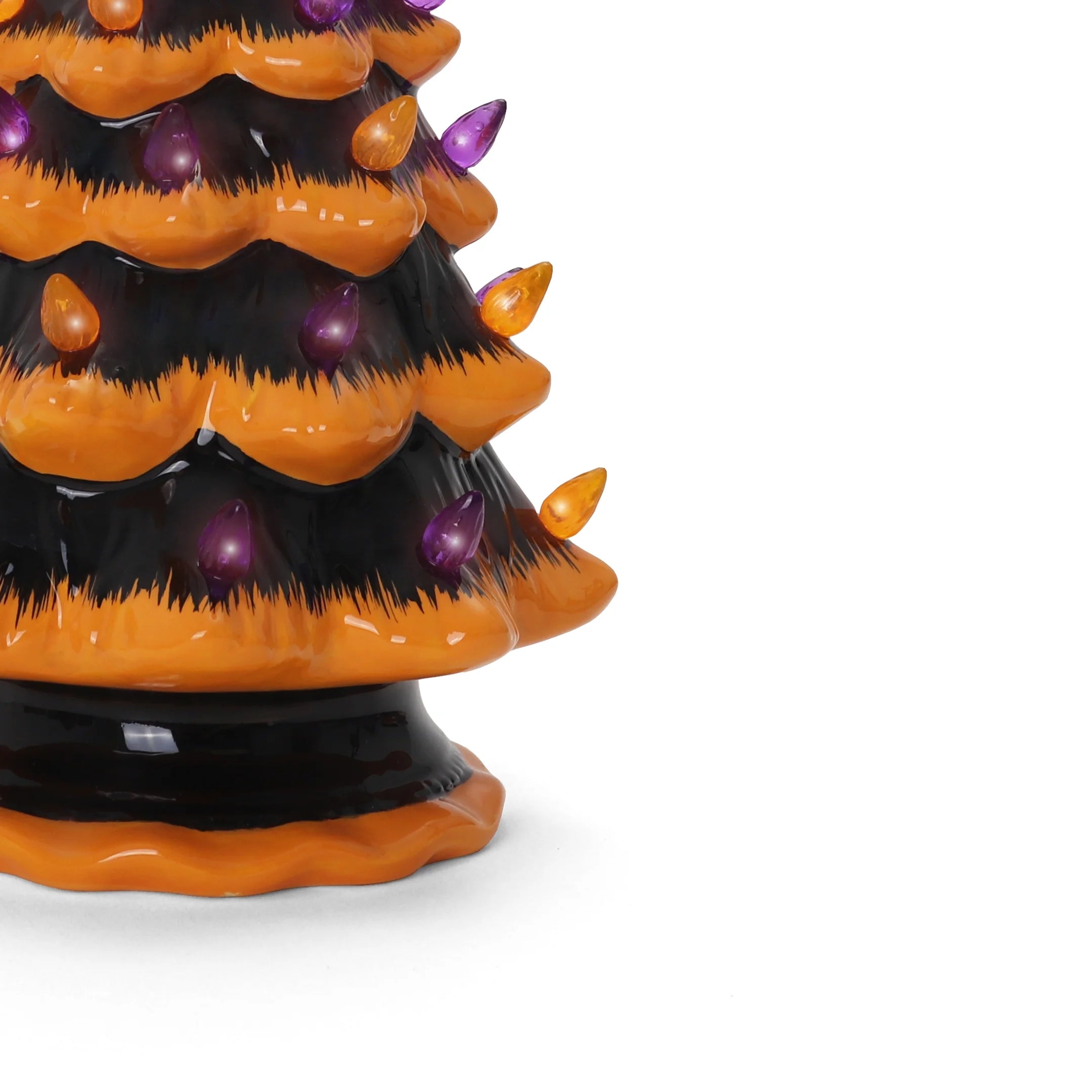 Halloween Ceramic Lighted Christmas Tree - Halloween Decoration